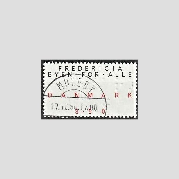 FRIMRKER DANMARK | 1990 - AFA 979 - Byen for alle - 3,50 Kr. sort/rd - Lux Stemplet