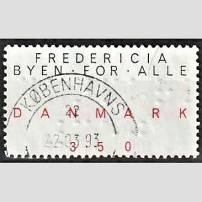 FRIMRKER DANMARK | 1990 - AFA 979 - Byen for alle - 3,50 Kr. sort/rd - Lux Stemplet