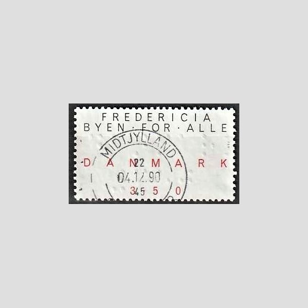 FRIMRKER DANMARK | 1990 - AFA 979 - Byen for alle - 3,50 Kr. sort/rd - Lux Stemplet