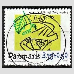 FRIMRKER DANMARK | 1997 - AFA 1146 - Astma-Allergi Forbundet - 3,75 + 0,50 Kr. flerfarvet - Pragt Stemplet Ikast