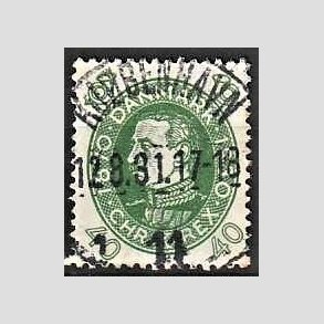 FRIMRKER DANMARK | 1930 - AFA 195 - Chr. X 60 r 40 re grn - Lux Stemplet Kbenhavn