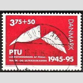 FRIMRKER DANMARK | 1995 - AFA 1096 - PTU - 3,75 Kr. + 50 re rd - Pragt Stemplet Bording