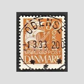 FRIM�RKER DANMARK | 1927 - AFA 172 - Karavel 30 �re gul - Lux Stemplet Odense