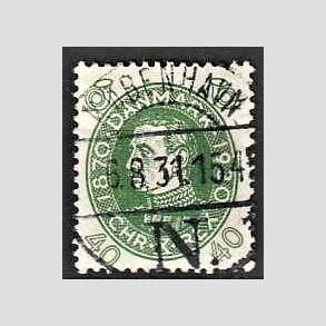 FRIMRKER DANMARK | 1930 - AFA 195 - Chr. X 60 r 40 re grn - Lux Stemplet Kbenhavn