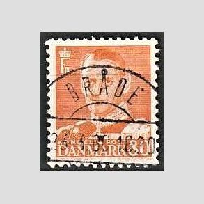 FRIMRKER DANMARK | 1952-53 - AFA 341 - Fr. IX 80 re orange - Lux Stemplet Brde