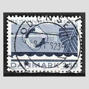 FRIM�RKER DANMARK | 1983 - AFA 784 - Redningstjenester - 3,50 Kr. bl� - Pragt Stemplet
