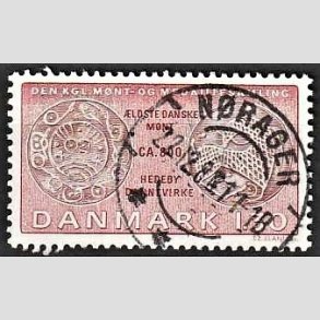 FRIM�RKER DANMARK | 1980 - AFA 708 - Gamle danske m�nter - 1,30 Kr. r�d/r�dbrun - Lux Stemplet N�rager