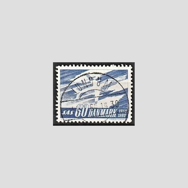 FRIMRKER DANMARK | 1961 - AFA 391 - SAS 10 rs jubilum - 60 re bl - Lux Stemplet Lundum