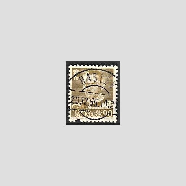 FRIMRKER DANMARK | 1952-53 - AFA 342 - Fr. IX 90 re oliven - Lux Stemplet Haslev