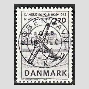 FRIM�RKER DANMARK | 1984 - AFA 805 - Normandiets invation danske skibe - 2,70 Kr. brun - Pragt Stemplet
