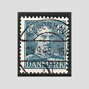 FRIMRKER DANMARK | 1942-44 - AFA 280 - Chr. X 40 re bl - Lux Stemplet