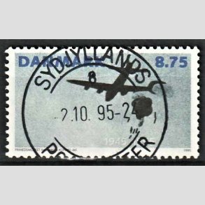 FRIM�RKER DANMARK | 1995 - AFA 1093 - 50 �ret for befrielsen - 8,75 Kr. flerfarvet - Pragt Stemplet