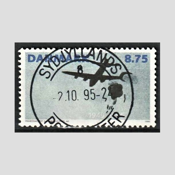 FRIMRKER DANMARK | 1995 - AFA 1093 - 50 ret for befrielsen - 8,75 Kr. flerfarvet - Pragt Stemplet