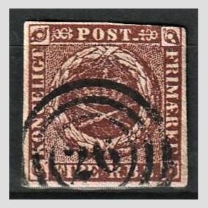 FRIMRKER DANMARK | 1853 - AFA 1 - 4 R.B.S IIb mrk rdbrun - Thiele II - Stemplet