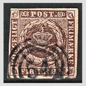 FRIMRKER DANMARK | 1853 - AFA 1 - 4 R.B.S IIa sortbrun - Thiele II - Stemplet