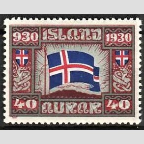 FRIMRKER ISLAND | 1930 - AFA 134 - Alting 1000 rs jubilum - 40 aur rd/grn/bl - Ubrugt