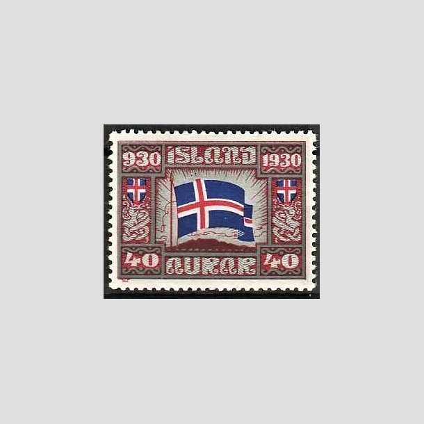 FRIMRKER ISLAND | 1930 - AFA 134 - Alting 1000 rs jubilum - 40 aur rd/grn/bl - Ubrugt