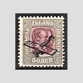 FRIMRKER ISLAND | 1928-29 - AFA 124 - Luftpostprovisorier - 50 aur gr/rdlilla - Ubrugt