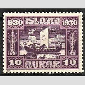 FRIMRKER ISLAND | 1930 - AFA 128 - Alting 1000 rs jubilum - 10 aur lilla - Postfrisk