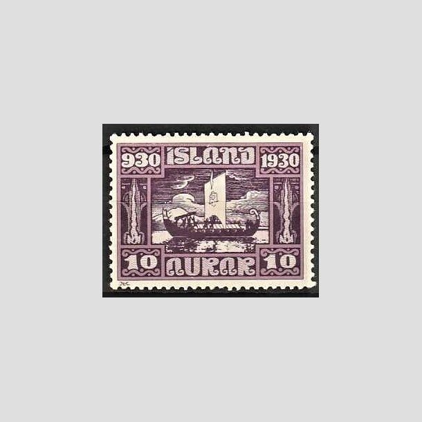 FRIMRKER ISLAND | 1930 - AFA 128 - Alting 1000 rs jubilum - 10 aur lilla - Postfrisk