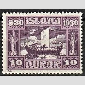 FRIMRKER ISLAND | 1930 - AFA 128 - Alting 1000 rs jubilum - 10 aur lilla - Postfrisk