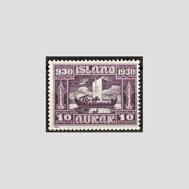 FRIMRKER ISLAND | 1930 - AFA 128 - Alting 1000 rs jubilum - 10 aur lilla - Postfrisk