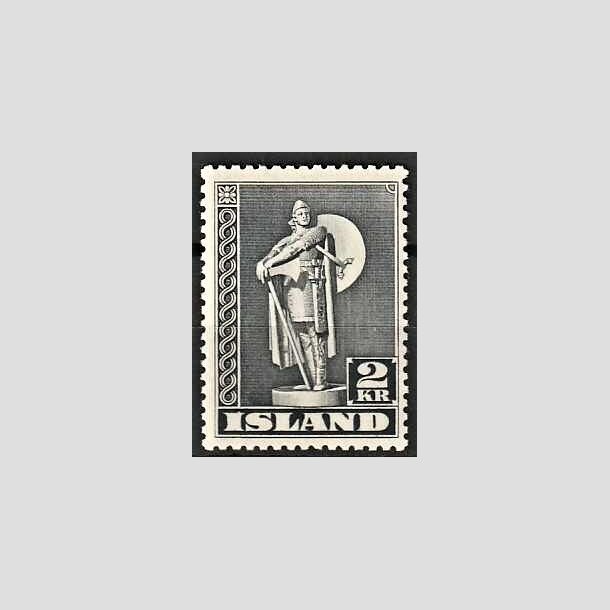 FRIMRKER ISLAND | 1947 - AFA 215B - Thorfinn Karlsefni - 2 kr. gr tk. 11 - Meget nr Postfrisk (Perfekt takning)