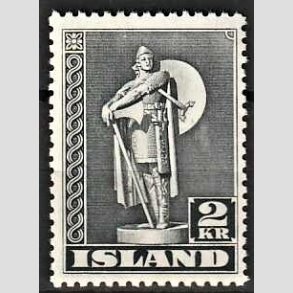 FRIMRKER ISLAND | 1947 - AFA 215B - Thorfinn Karlsefni - 2 kr. gr tk. 11 1/2 - Postfrisk
