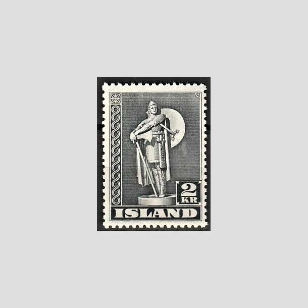 FRIMRKER ISLAND | 1947 - AFA 215B - Thorfinn Karlsefni - 2 kr. gr tk. 11 1/2 - Postfrisk