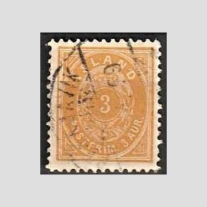 FRIMRKER ISLAND | 1896-97 - AFA 12B - 3 aur gul 