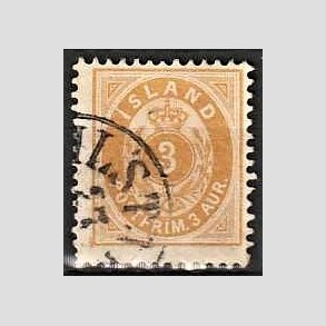 FRIMRKER ISLAND | 1901 - AFA 22 - 3 aur gul tk. 12 3/4 - Stemplet