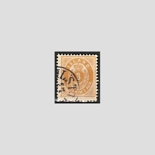 FRIMRKER ISLAND | 1901 - AFA 22 - 3 aur gul tk. 12 3/4 - Stemplet