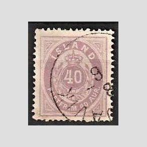 FRIMRKER ISLAND | 1882 - AFA 15 - 40 aur lilla tk. 14 - Stemplet
