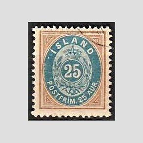 FRIMRKER ISLAND | 1899-1900 - AFA 21 - 25 aur brun/bl tk. 12 3/4 - Stemplet