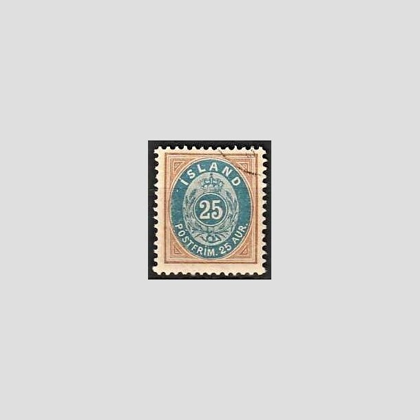 FRIMRKER ISLAND | 1899-1900 - AFA 21 - 25 aur brun/bl tk. 12 3/4 - Stemplet