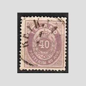 FRIMRKER ISLAND | 1882 - AFA 15 - 40 aur lilla tk. 14 - Stemplet