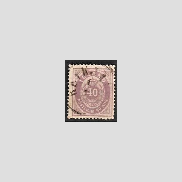 FRIMRKER ISLAND | 1882 - AFA 15 - 40 aur lilla tk. 14 - Stemplet