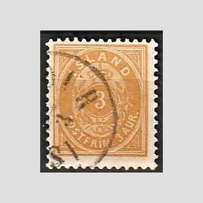 FRIMRKER ISLAND | 1896-97 - AFA 12B - 3 aur gul 