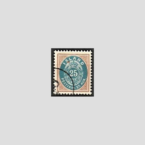 FRIMRKER ISLAND | 1899-1900 - AFA 21 - 25 aur brun/bl tk. 12 3/4 - Stemplet