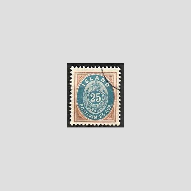 FRIMRKER ISLAND | 1899-1900 - AFA 21 - 25 aur brun/bl tk. 12 3/4 - Stemplet