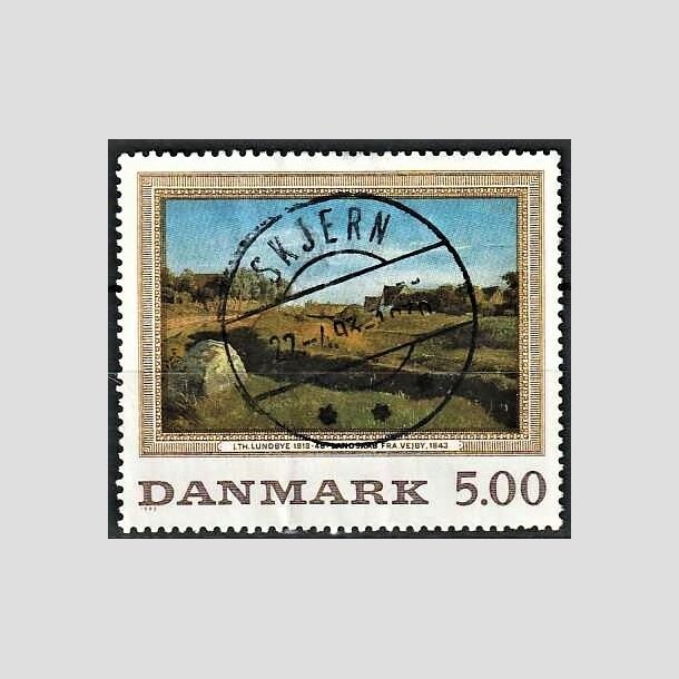 FRIMRKER DANMARK | 1992 - AFA 1032 - Maleriserie 5. - 5,00 Kr. J. Th. Lundbye - Pragt Stemplet Skjern