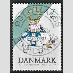 FRIM�RKER DANMARK | 2015 - AFA 1812 - Danske ordener - 7,00 Kr. flerfarvet - Pragt Stemplet