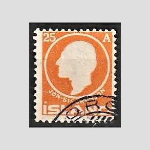 FRIMRKER ISLAND | 1911 - AFA 68 - Jn Sigurdsson - 25 aur orange - Stemplet