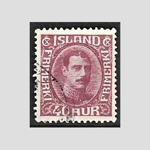 FRIMRKER ISLAND | 1931-33 - AFA 163 - Kong Christian X - 40 re lillard - Stemplet