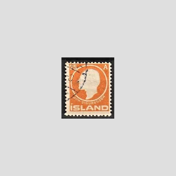 FRIMRKER ISLAND | 1911 - AFA 68 - Jn Sigurdsson - 25 aur orange - Stemplet