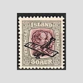 FRIMRKER ISLAND | 1928-29 - AFA 124 - Luftpostprovisorier - 50 aur gr/rdlilla - Ubrugt