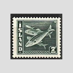 FRIMRKER ISLAND | 1939 - AFA 213 - Fisk- og flagserie - 7 aur grn - Ubrugt