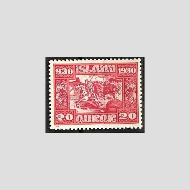 FRIMRKER ISLAND | 1930 - AFA 130 - Alting 1000 rs jubilum - 20 aur rd - Ubrugt