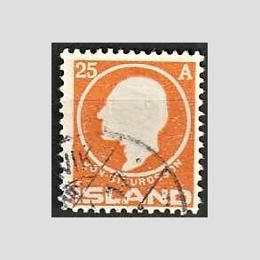 FRIMRKER ISLAND | 1911 - AFA 68 - Jn Sigurdsson - 25 aur orange - Stemplet