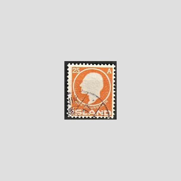 FRIMRKER ISLAND | 1911 - AFA 68 - Jn Sigurdsson - 25 aur orange - Stemplet